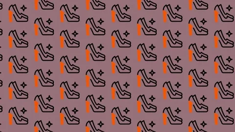 Stylish High Heel Shoes Pattern Design Background. Stock Footage 325391530