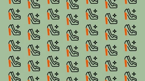 Stylish High Heels Pattern on Green Background. Stock Footage 325391544