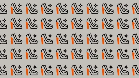 Stylish High Heels Pattern - A Modern Fashion Statement. Stock Footage 325391538