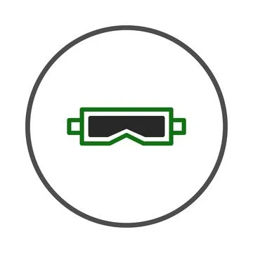 Stylish icon representation of protective eyewear with modern design elemen.. Illustrazione stock