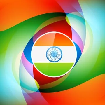 Stylish indian flag background Stock Illustration