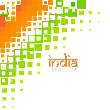 Stylish indian flag design Stock Illustration