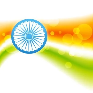 Stylish indian flag Stock Illustration
