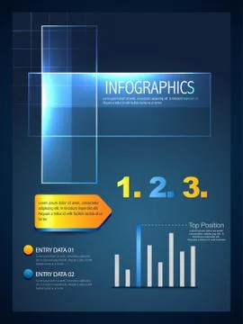 Stylish infographic template Illustrazione stock