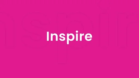 Stylish “Inspire” text animation with soft pink tones Stock Footage 318671533