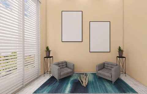 Stylish interior Stock Illustration