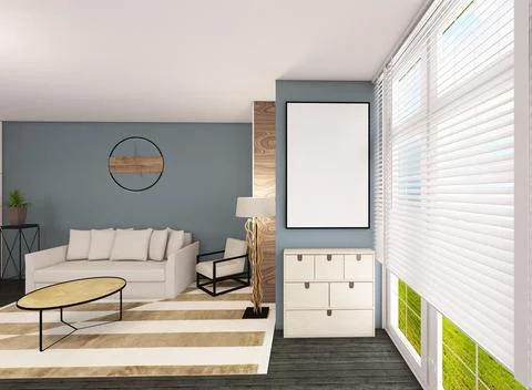 Stylish interior Stock Illustration