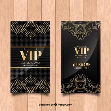 Stylish invitations vip Stock Illustration