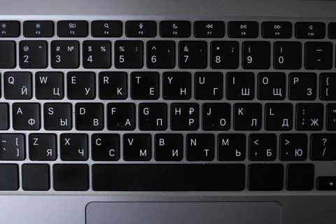 Stylish laptop for work, technology, macro photography Stock Photos