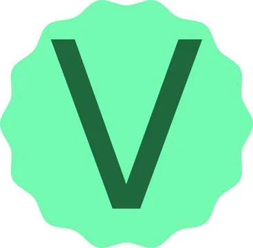 Stylish Letter V Vector Design Isolated on White Background Stock Illustration