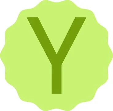 Stylish Letter Y Vector Design Isolated on White Background Stock Illustration