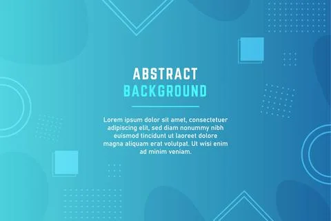 Stylish light blue gradient background with geometric shapes Stock Illustration