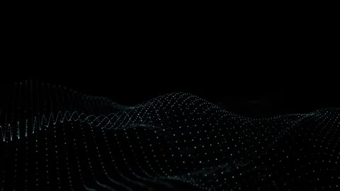 Stylish light waves on a black background are the perfect backdrop in 4K Video stock 330593118