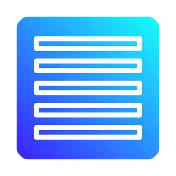 Stylish List Icon with Blue Gradient Background 스톡 일러스트