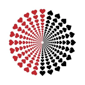 Stylish Love Shape Artwork – Modern Heart Design Stock Illustration
