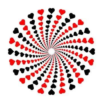 Stylish Love Shape Artwork – Modern Heart Design Stock Illustration