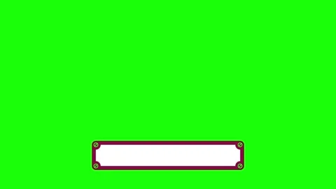 Stylish Lower Third Text Place Holder Shape Animation on Green Background 07 Stock Footage 260704972
