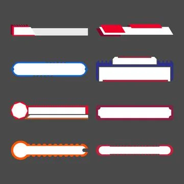 Stylish Lower Third. Text Place Holder Shapes Set Stock Illustration