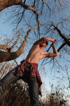 Stylish lumberjack Stock Photos