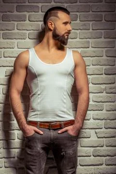 Stylish man with beard Foto stock