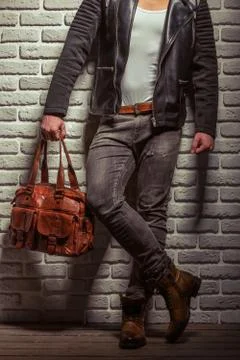 Stylish man with beard Stock Photos
