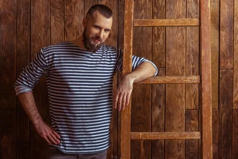 Stylish man with beard Stock Photos
