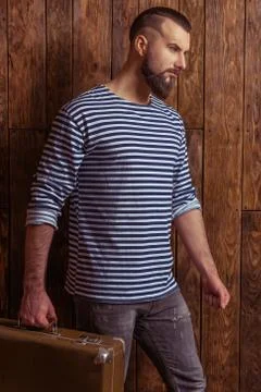 Stylish man with beard Stock Photos