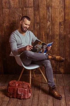 Stylish man with beard Foto stock