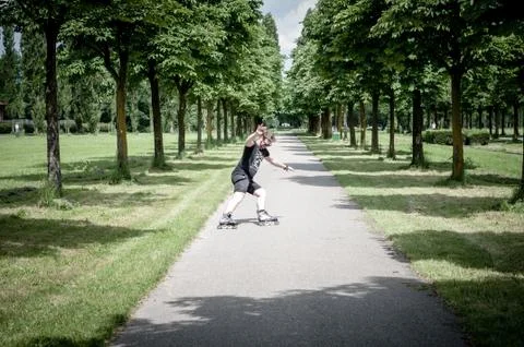 Stylish man in the park Stock Photos