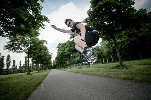 Stylish man in the park Stock Photos