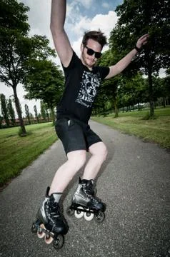 Stylish man in the park Stock Photos
