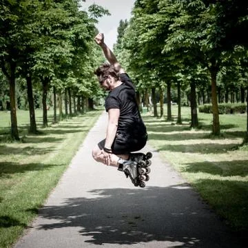 Stylish man in the park Stock Photos