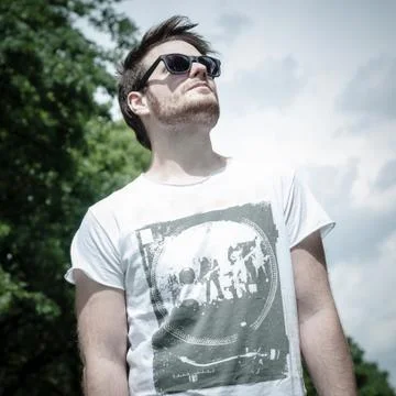 Stylish man in the park Stock Photos