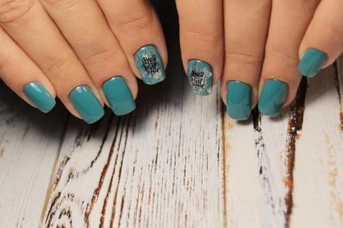 Stylish manicure design Stock Photos