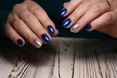 Stylish manicure nails Stock Photos