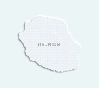 Stylish map of Réunion Stock Illustration