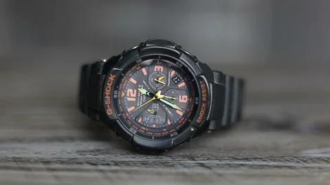 Casio G shock 5121 GW 3000B. Mens sports. Stock Video Pond5