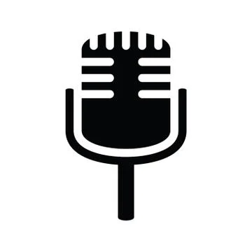 Stylish microphone icon Stock Illustration