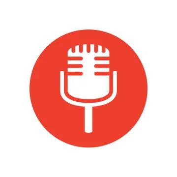 Stylish microphone icon Stock Illustration