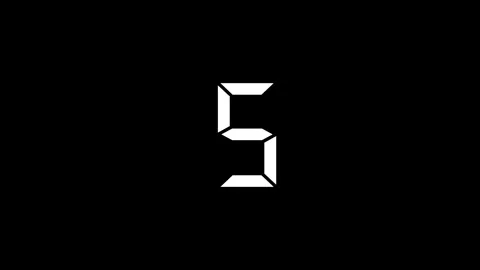 Stylish Minimalist Geometric Number Five Design 库存影片 331567151