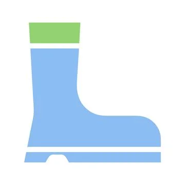 Stylish Minimalist Rain Boot Vector Illustration Stock Illustration