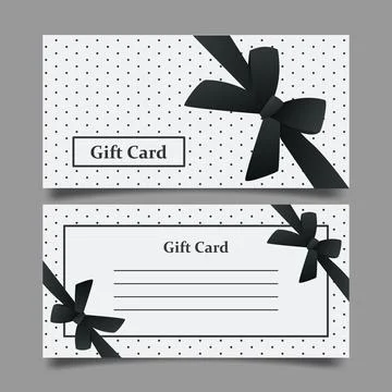 Stylish minimalistic gift voucher, vector illustration. Illustrazione stock