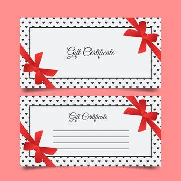 Stylish minimalistic gift voucher, vector illustration. Stock Illustration
