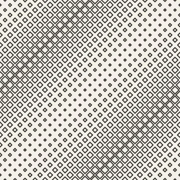 Stylish Minimalistic Halftone Grid. . Vector Seamless Black and White Pattern 스톡 일러스트