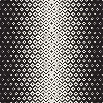 Stylish Minimalistic Halftone Grid. . Vector Seamless Black and White Pattern 스톡 일러스트
