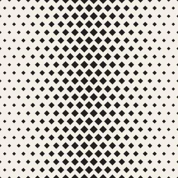 Stylish Minimalistic Halftone Grid. . Vector Seamless Black and White Pattern 스톡 일러스트