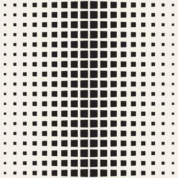Stylish Minimalistic Halftone Grid. . Vector Seamless Black and White Pattern 스톡 일러스트
