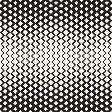 Stylish Minimalistic Halftone Grid. . Vector Seamless Black and White Pattern Stock Illustration