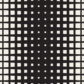Stylish Minimalistic Halftone Grid. . Vector Seamless Black and White Pattern Illustrazione stock