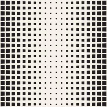 Stylish Minimalistic Halftone Grid. . Vector Seamless Black and White Pattern 스톡 일러스트
